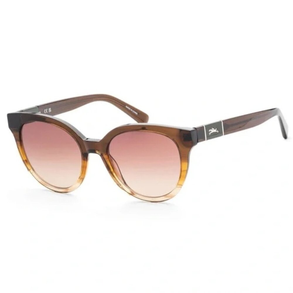 New - LONGCHAMP Le Pliage Sunglasses LO697S 701 - Striped Honey Gradient